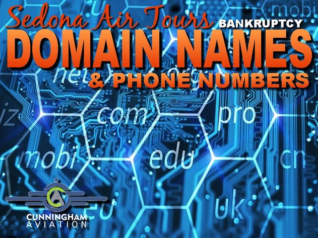 Sedona Air Tours Bankruptcy – Domain Names & Phone Numbers